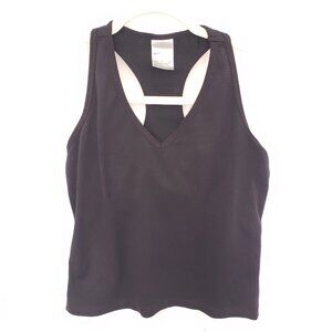 Nike Dri-Fit Black Moisture Wick Racerback with Bra Support Athletic Tank Top M